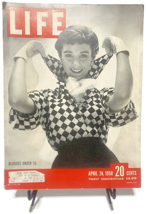 LIFE Other - LIFE Magazine April 24 1950 Blouses Under $5 Fashion Cover Maggi McNamara